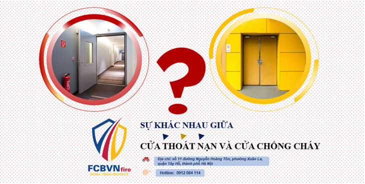 SỰ KHÁC NHAU GIỮA CỬA THOÁT NẠN VÀ CỬA CHỐNG CHÁY
